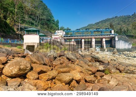 View Of Joldhaka River Project On River Joldhaka, Jhalong , Dooars - North Bengal, India
