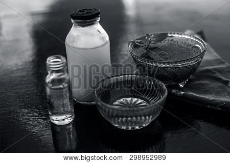 Best Home Remedy To Cure Diabetes Or For Diabetes Treatment On Wooden Surface Consisting Of Sabja Se