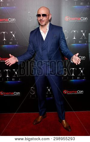 LAS VEGAS - APR 2:  Pitbull at the 2019 CinemaCon - STX films at Caesars Palace on April 2, 2019 in Las Vegas, NV