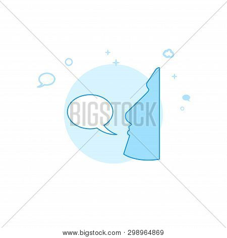 Quotation, Quote, Saying Flat Vector Icon. Dialogue And Communication Illustration. Light Flat Style