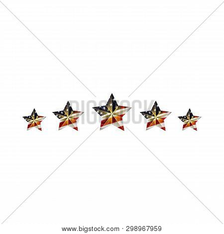 Golden Star. Independence Day Usa. Star For 4Th Of July Celebration.