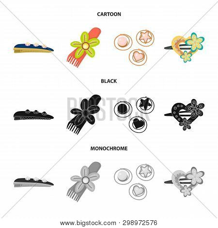 Vector Design Of Beauty And Fashion Logo. Set Of Beauty And Female Vector Icon For Stock.