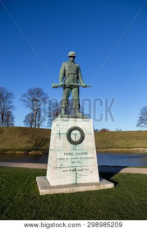Copenhagen, Denmark - January 5, 2017: Vore Faldne Is A Memorial To The Fallen Danes In The World Wa