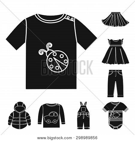 Vector Design Of Little And Cotton Logo. Set Of Little And Kid Vector Icon For Stock.