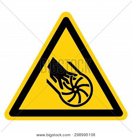 Cutting Of Fingers Impeller Blade Symbol Sign, Vector Illustration, Isolate On White Background Labe