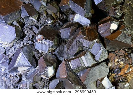 Close Up Of Magnetite Crystal, Main Iron Ores
