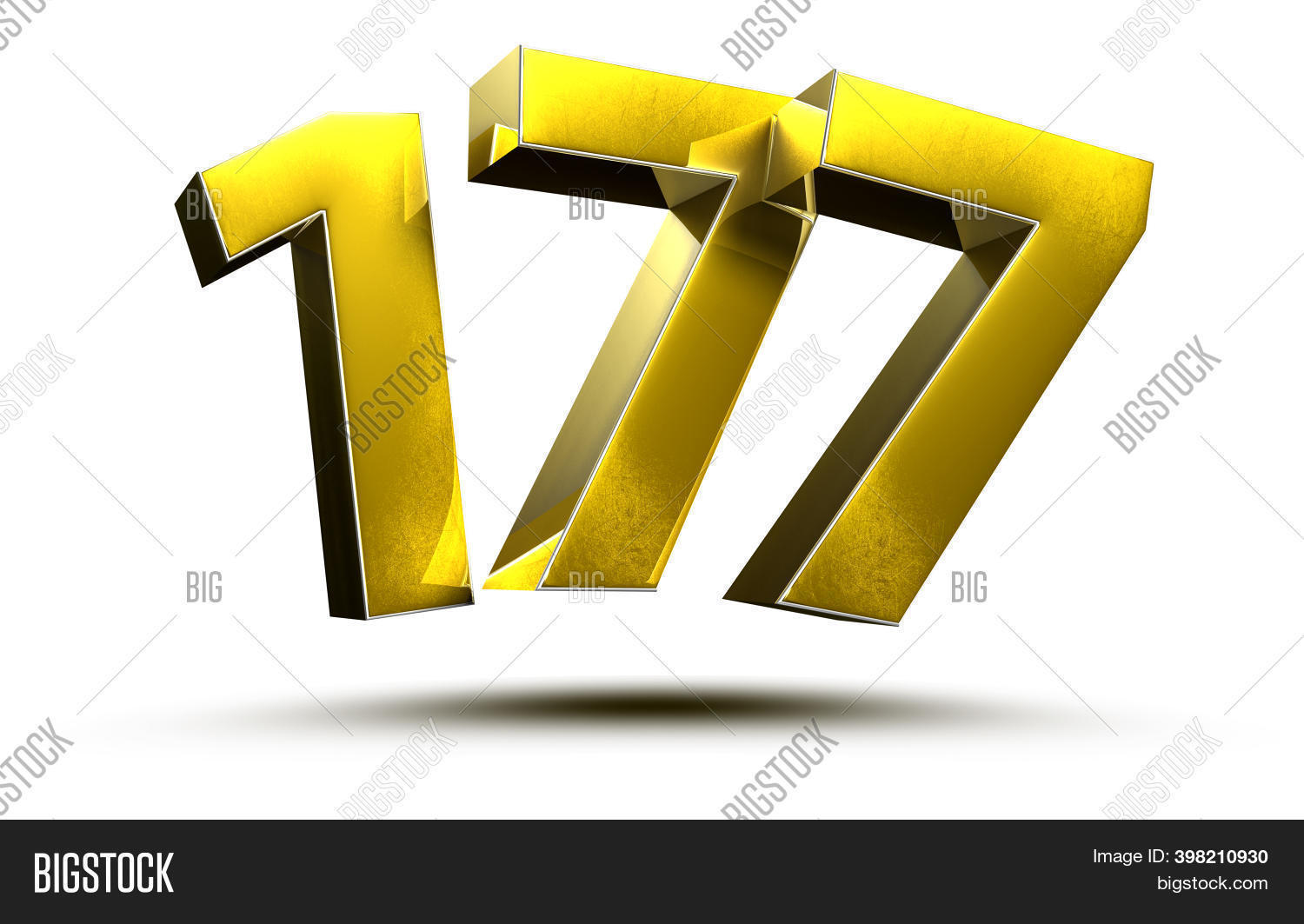 Gold Numbers 177 Image & Photo (Free Trial) | Bigstock