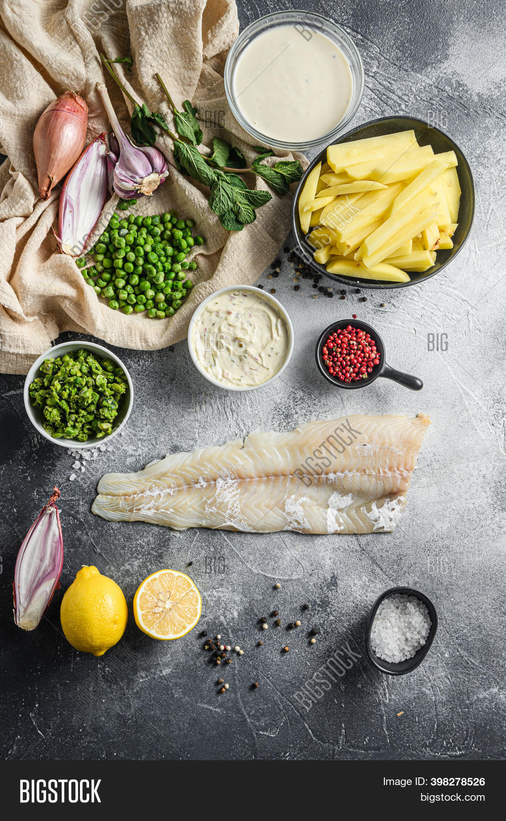Fish Chips Ingredients Image & Photo (Free Trial) Bigstock