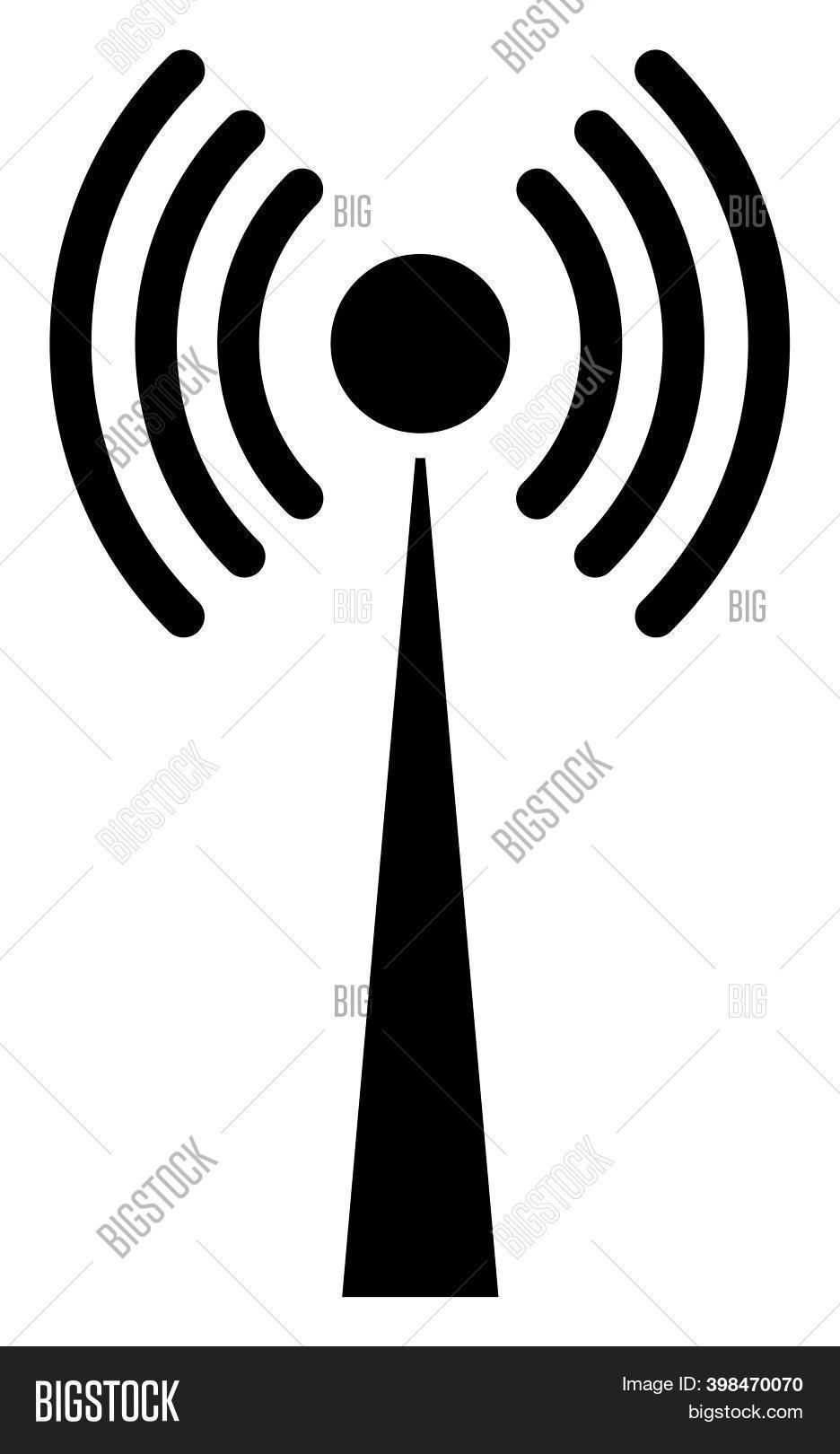 Radio Tower Icon Flat Image & Photo (Free Trial) | Bigstock