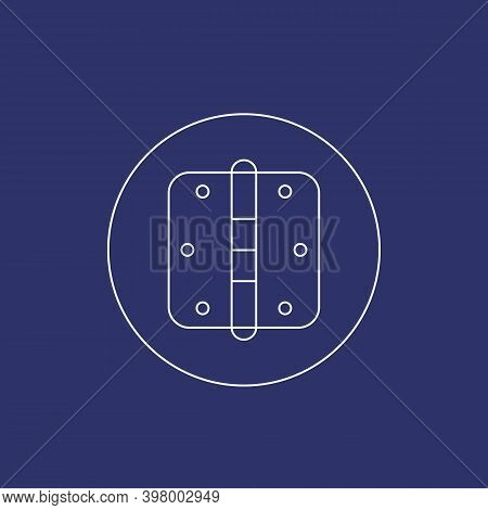 Door Hinge, Vector Linear Icon, Eps 10 File, Easy To Edit