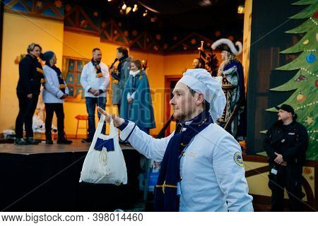 Christmas Stollen, Dresdner Stollenfest - Festival Of Baking Huge Traditional Christmas Cake At Chri