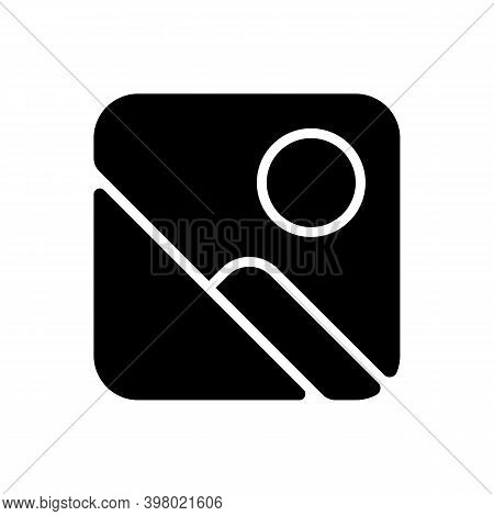 Photo Gallery App Black Glyph Icon. Organizing Photos And Videos. On-device Images Sorting And Searc