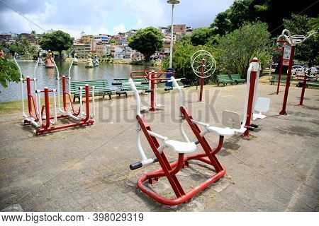 Salvador, Bahia, Brazil - December 4, 2020: Open Sky Academy Instruments Are Seen In Dique De Tororo