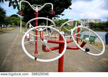 Salvador, Bahia, Brazil - December 4, 2020: Open Sky Academy Instruments Are Seen In Dique De Tororo