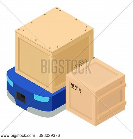 Warehouse Robot Icon. Isometric Illustration Of Warehouse Robot Vector Icon For Web
