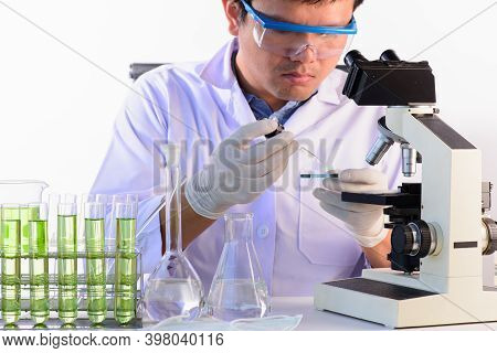 Scientists And Scientific Equipment In The Laboratory,laboratory Research Concept