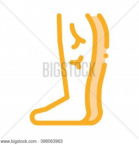 Leg With Varicose Veins Color Icon Vector. Leg With Varicose Veins Sign. Isolated Symbol Illustratio