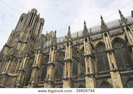 Gotik katedral Rheims Fransa