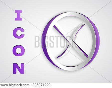 Paper Cut Anti Worms Parasite Icon Isolated On Grey Background. Paper Art Style. Vector