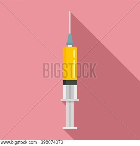 Measles Syringe Icon. Flat Illustration Of Measles Syringe Vector Icon For Web Design