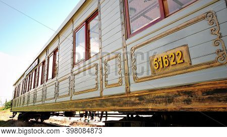 Side View Of Boky Train Memories At Dalat In Vietnam.