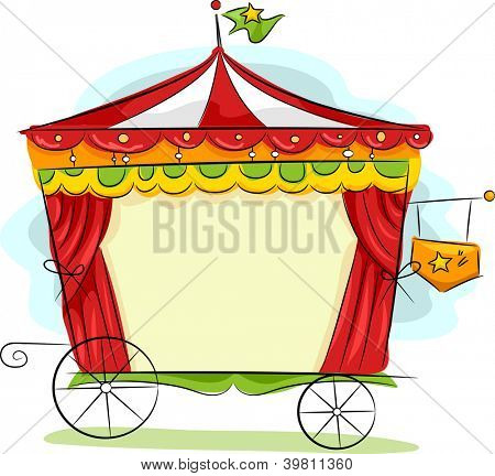 Ilustrace cirkus přepravní