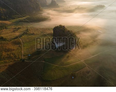 Phu Langka Forest Park, Pha Chang Noi, Pong District,phayao Thailand.morning Mist Covered The Mounta