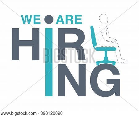 We Are Re Hiring Flyer For Staff Recruitment - New Employee Search Advertisement Element - Empty Off