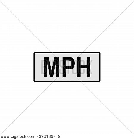 Mile, Kilometer, Hours Icon. Signs And Symbols Can Be Used For Web, Logo, Mobile App, Ui, Ux