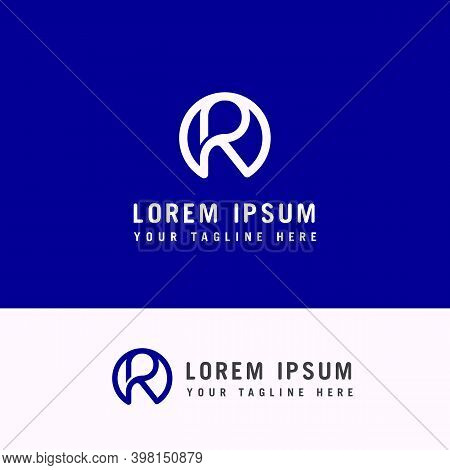R Letter Logo Lines Emblem Sign Vector Element Icon