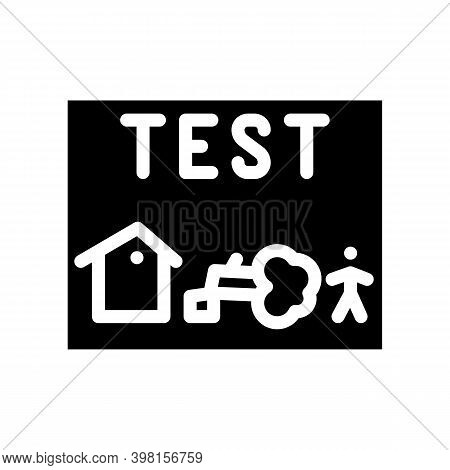 Test House Tree Child Glyph Icon Vector Illustration