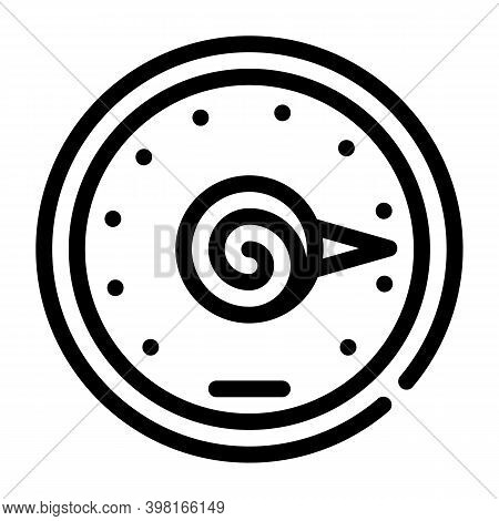 Outdoor Spring Thermometer Line Icon Vector Illustration