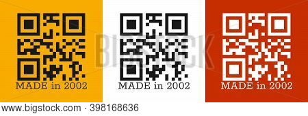 Made In 2002. Stylized Vector Lettering. Illustration For Clothing, Textiles And Greetings. Vector I