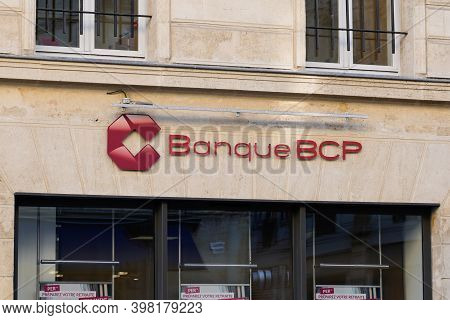 Bordeaux , Aquitaine  France - 12 01 2020 : Bcp Banque Sign And Logo On Bank Agency Facade