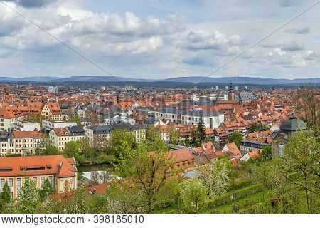 View Of Bamberg Historic Center From Michaelsberg Abbey, Germany