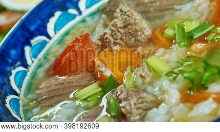 Kurban Chorba - Traditional Bulgarian Soup Close Up