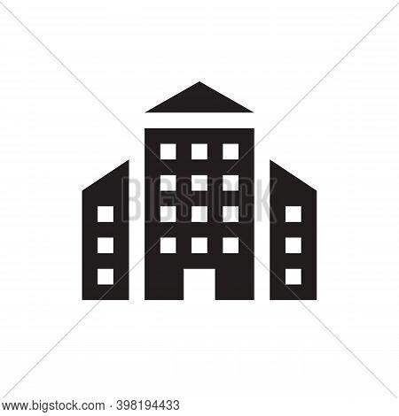 Building Hoise - Concept Black Icon Design. Build Architecture Sign. Real Estate Insignia. Property 