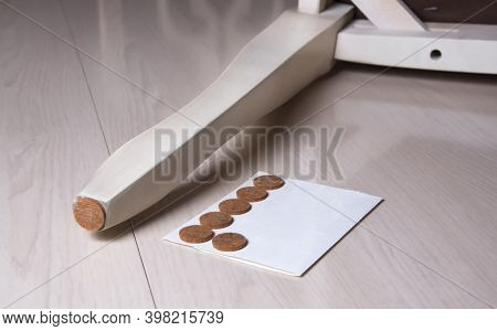 Set Floor Care Pad, Chair Wooden Leg. Adhesive Chair And Sofa Protector. Anti-skid Felt Pad Cover St