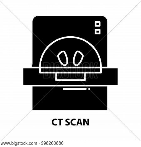 Ct Scan Icon, Black Vector Sign With Editable Strokes, Concept Illustration