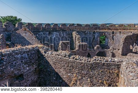 Restormel Castle Near Lostwithiel . This Is One Of The Four Chief Norman Castles Of Cornwall. The Ca