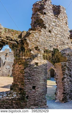 Restormel Castle Near Lostwithiel . This Is One Of The Four Chief Norman Castles Of Cornwall. The Ca