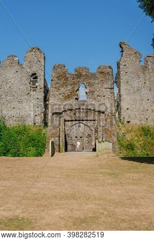 Restormel Castle Near Lostwithiel . This Is One Of The Four Chief Norman Castles Of Cornwall. The Ca
