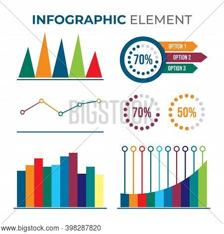 Business Infographics Template. Vector Infographic Element Template. Graph Infographic Element Vecto