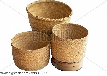 The Glutinous Rice Box Is Made From Bamboo As A Container For Putting Glutinous Rice Steamed Separat