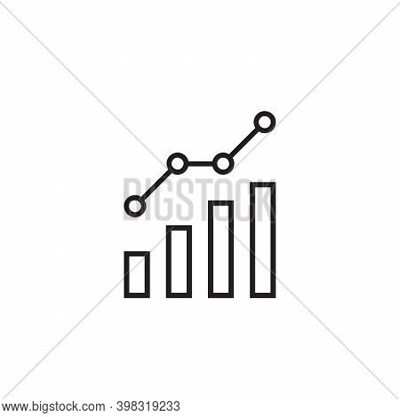 Diagram, Graphs, Chart. Simple Related Vector Icon. Stock Vector Illustration Isolated On White Back
