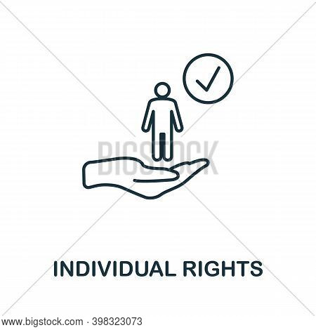 Individual Rights Icon. Line Style Element From Gdpr Collection. Thin Individual Rights Icon For Tem