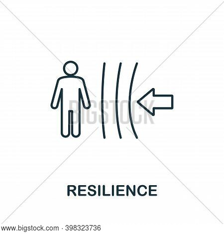Resilience Icon. Line Style Element From Life Skills Collection. Thin Resilience Icon For Templates,