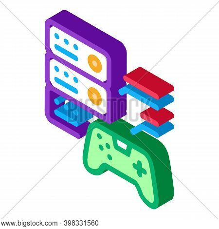 Game Main Menu Icon Vector. Isometric Game Main Menu Sign. Color Isolated Symbol Illustration