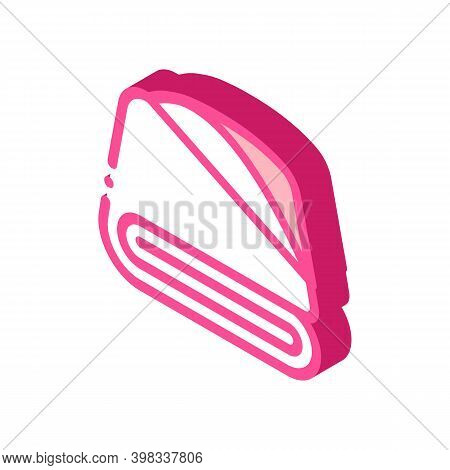 Baby Bathing Napking Icon Vector. Isometric Baby Bathing Napking Sign. Color Isolated Symbol Illustr