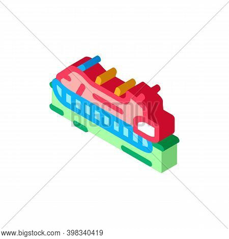 Rescue Hovercraft Icon Vector. Isometric Rescue Hovercraft Sign. Color Isolated Symbol Illustration